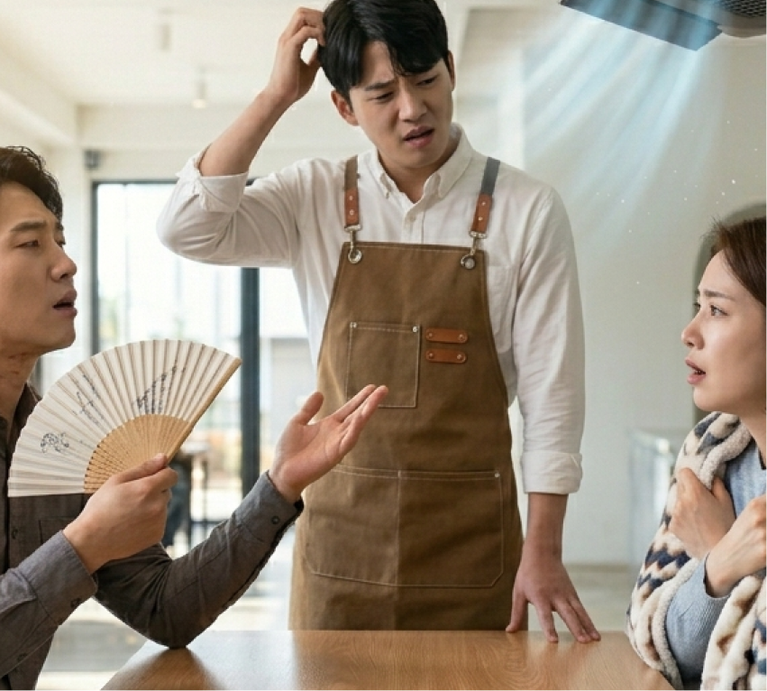 덥다, 춥다 손님 컴플레인